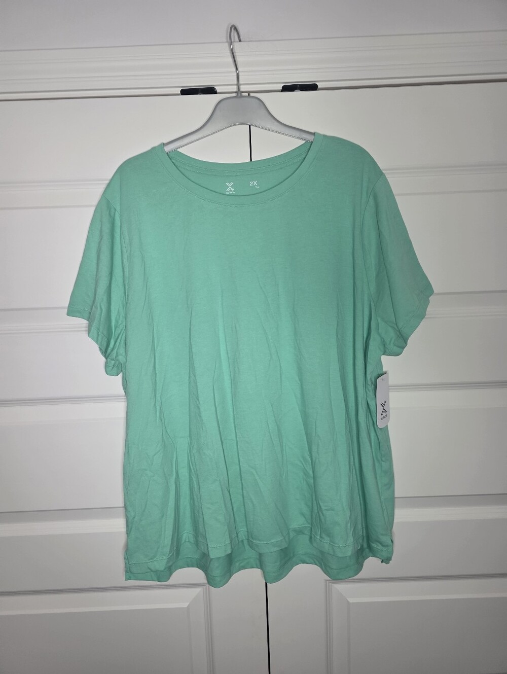 NWT Xersion Womens 2X Spearmint Ice Short Sleeve Tee